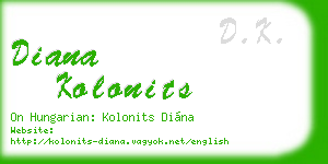 diana kolonits business card